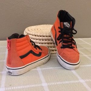 Vans Orange & Black Hightop Zippered Bag kids 1